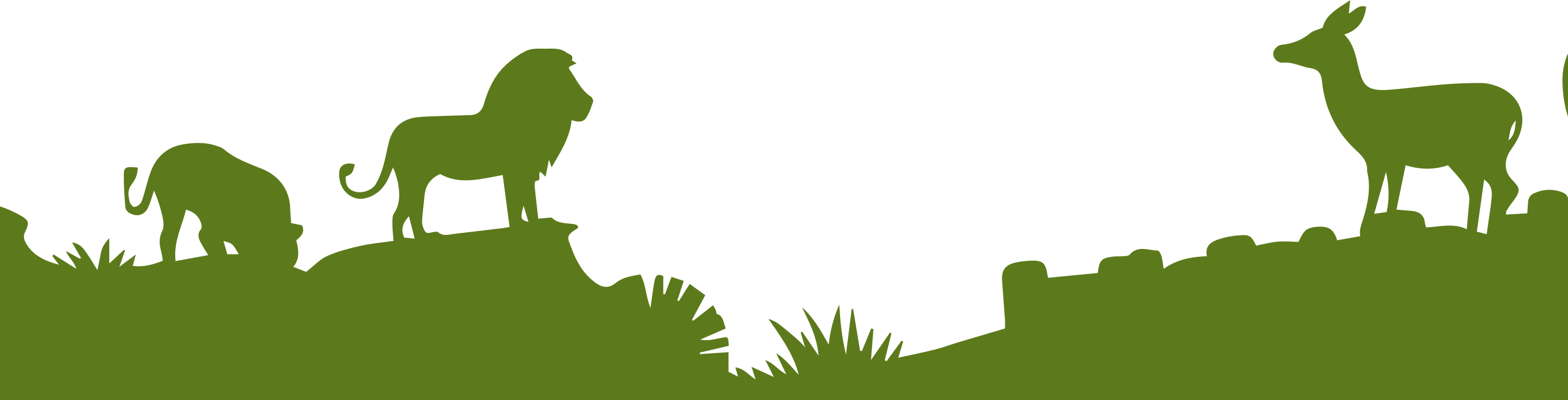 green lion silhouette